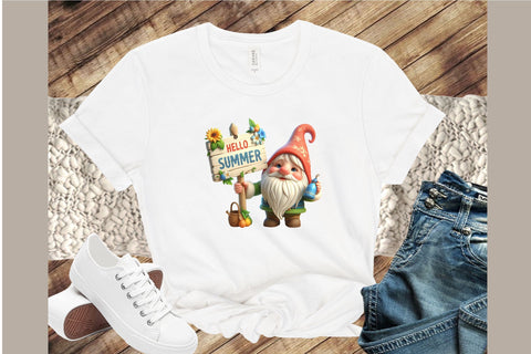 Cute Summer Gnome Sublimation Clipart Sublimation designartist 