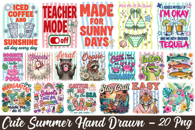 Cute Summer Hand Drawn Bundle Sublimation designartist 