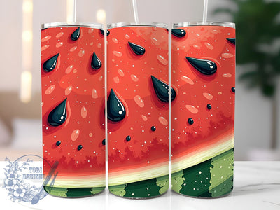 Cute Summer Watermelon Tumbler Wrap, Watermelon Tumbler, Summer Tumbler Wrap, Sublimation Design, 20oz Watermelon Tumbler, Fruit Print Tumbler, Cute Tumbler Design, Watermelon Decor Sublimation ToriDesigns 