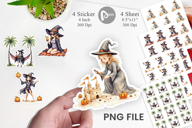 Cute Summerwitch Vibes Sticker Sublimation artnoy 