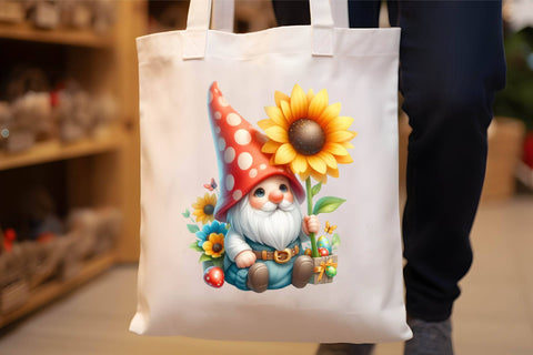 Cute Sunflower Gnome Clipart Sublimation Rupkotha 