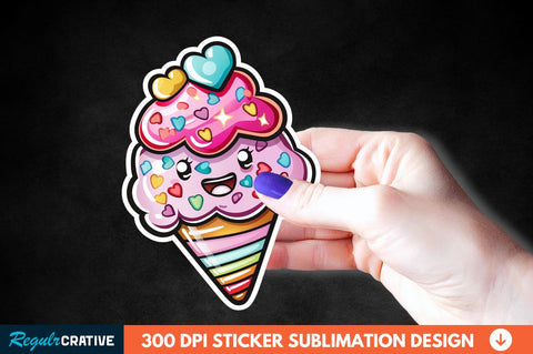 Cute Sweet Sticker Clipart Bundle Sublimation Regulrcrative 