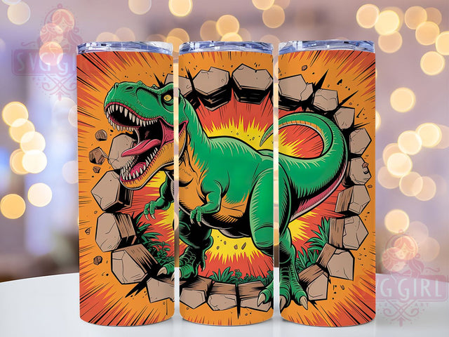 Cute T-Rex Dinosaur Kids Tumbler Wrap, Kids Dinosaur, Prehistoric Wrap, Jurassic Theme, 20Oz Tumbler, Sublimation Design, Cute Dino Sublimation SvggirlplusArt 