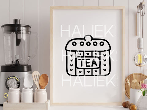 Cute Tea Time SVG Design Set SVG HalieKStudio 
