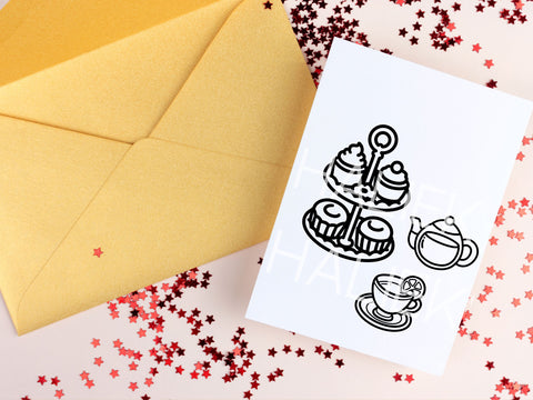 Cute Tea Time SVG Design Set SVG HalieKStudio 