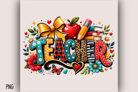 Cute Teacher Appreciation Clipart Sublimation SVGArt 