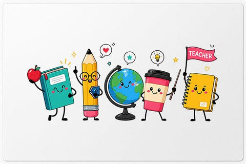 Cute Teacher Classroom Supplies PNG Digital Download SVG BillahCrafts 