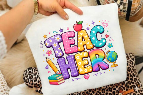 Cute Teacher Sublimation PNG Sublimation SVGArt 