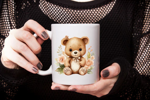 Cute Teddy Bear Sublimation Clipart Bundle Sublimation Designangry 
