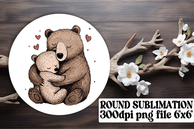 Cute Terry Bear Sublimation Design, Adorable Mother's Day Artwork Sublimation afrosvg 