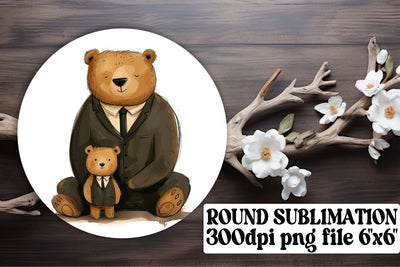 Cute Terry Bear Sublimation Keychain, Adorable Mother's Day Design Sublimation afrosvg 