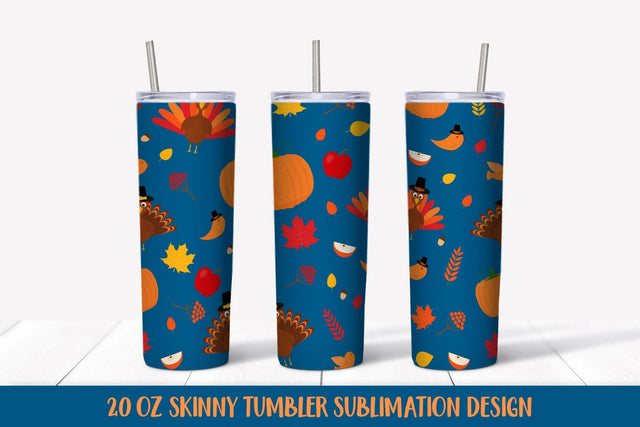 Cute Thanksgiving Tumbler Wrap Sublimation. Fall Tumbler Sublimation LaBelezoka 
