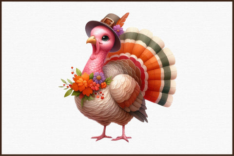 Cute Thanksgiving Turkey Sublimation Sublimation designartist 