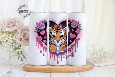 Cute Tiger Cub 20oz Tumbler Design Sublimation sassyprint 