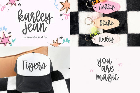 Cute Trendy Font Bundle - 16 Handwritten Fonts Font KA Designs 