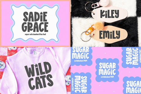 Cute Trendy Font Bundle - 16 Handwritten Fonts Font KA Designs 