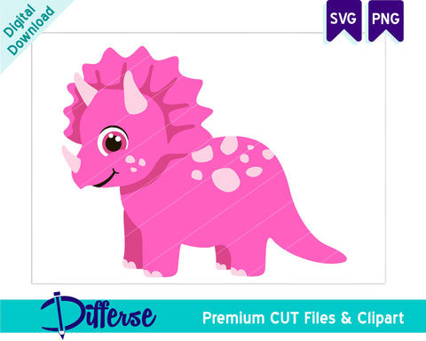 Cute Triceratops SVG | Dinosaur SVG SVG Differse 