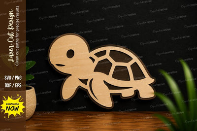 Cute Turtle Animal Laser Cut SVG File SVG Regulrcrative 