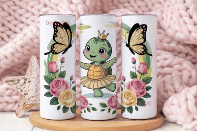 Cute Turtle BalleTHSP 20oz Tumbler Wrap Sublimation DesignSVG 