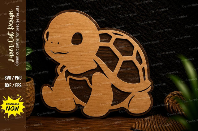 Cute Turtle Laser Cut Svg Design SVG Regulrcrative 