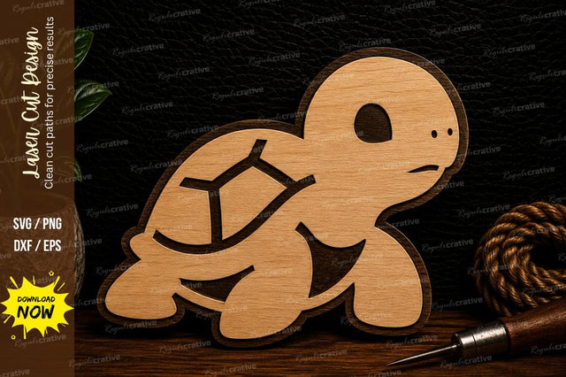 Cute Turtle Laser Cut Svg Design SVG Regulrcrative 