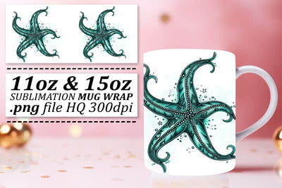 Cute Underwater Fishy Mug Wrap Sublimation Sublimation afrosvg 