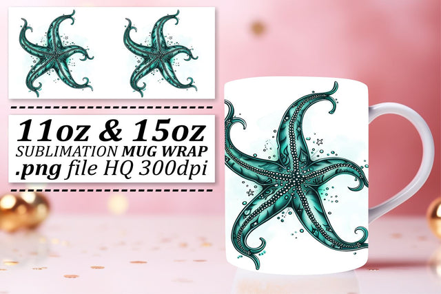 Cute Underwater Fishy Mug Wrap Sublimation Sublimation afrosvg 