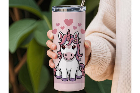 Cute Unicorn 20oz Tumbler Wrap Sublimation DesignSVG 