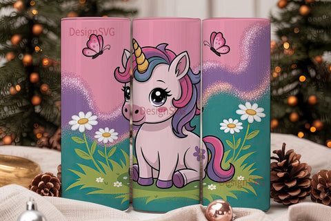 Cute Unicorn 20oz Tumbler Wrap Sublimation DesignSVG 