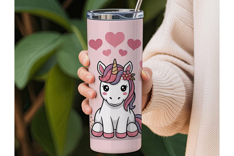 Cute Unicorn 20oz Tumbler Wrap Sublimation DesignSVG 