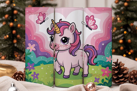 Cute Unicorn 20oz Tumbler Wrap Sublimation DesignSVG 
