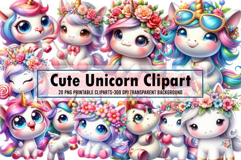 Cute Unicorn Sublimation Clipart Sublimation designartist 
