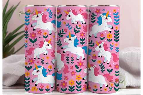 Cute Unicorn Tumbler Wrap Sublimation PixelChick 
