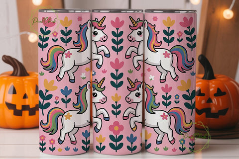 Cute Unicorn Tumbler Wrap Sublimation PixelChick 
