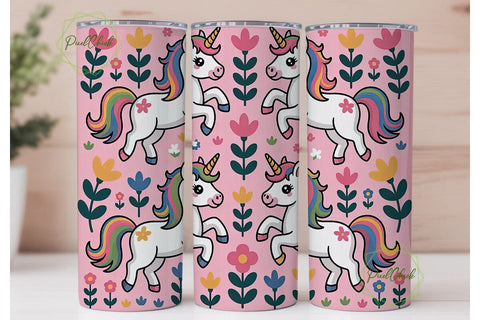 Cute Unicorn Tumbler Wrap Sublimation PixelChick 