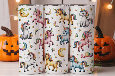 Cute Unicorn Tumbler Wrap Sublimation PixelChick 