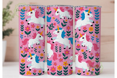 Cute Unicorn Tumbler Wrap Sublimation PixelChick 