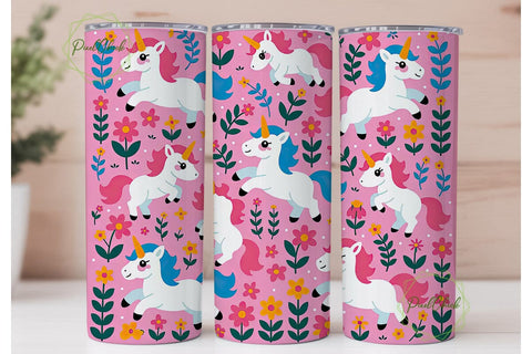 Cute Unicorn Tumbler Wrap Sublimation PixelChick 