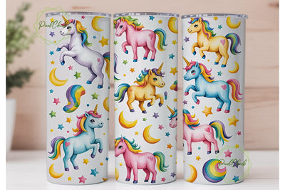 Cute Unicorn Tumbler Wrap Sublimation PixelChick 