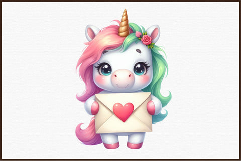 Cute Unicorn Watercolor Clipart Sublimation designartist 
