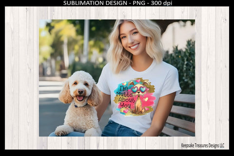 Cute Valentine Dog, I'm Mutts About You, Printable Sublimation Design, T-Shirt Sublimation Keepsake Treasures Designs LLC. 