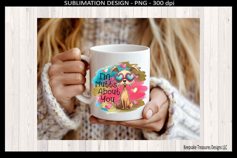 Cute Valentine Dog, I'm Mutts About You, Printable Sublimation Design, T-Shirt Sublimation Keepsake Treasures Designs LLC. 