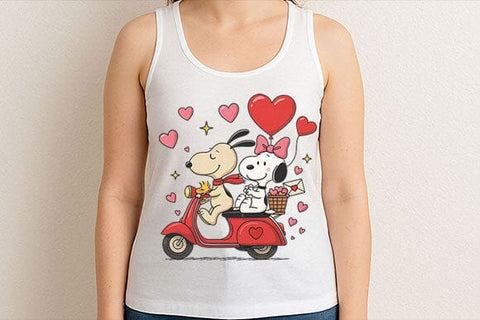 Cute Valentine Dogs PNG Love Scooter Puppy Couple Design SVG BillahCrafts 