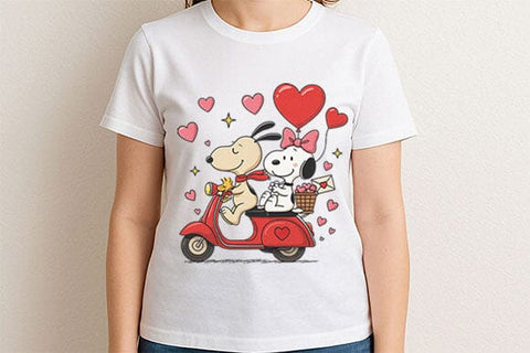 Cute Valentine Dogs PNG Love Scooter Puppy Couple Design SVG BillahCrafts 