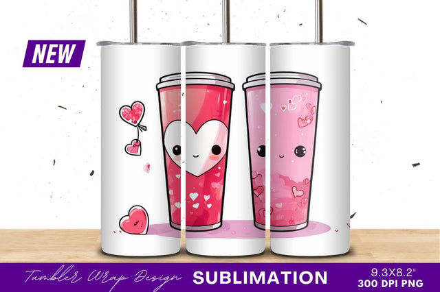 Cute valentine drink tumblers png Sublimation Regulrcrative 