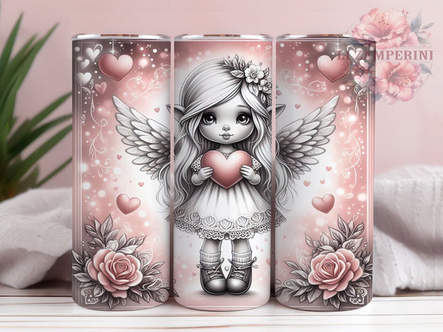 Cute Valentine Gnome, Gnome Girl Tumbler, 20oz Tumbler PNG, Valentine's Day Design, Gnome Sublimation, Heart Gnome, Holiday Gift Sublimation Li Zamperini 