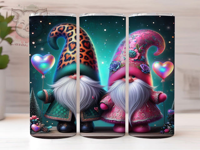 Cute Valentine Gnome Tumbler, Cute Gnome Valentine, Love Gnome Design, 20Oz Wrap Design, Valentine Sublimation, Romantic Gnome Art, Sweet Heart Theme Sublimation Lara' s Designs 