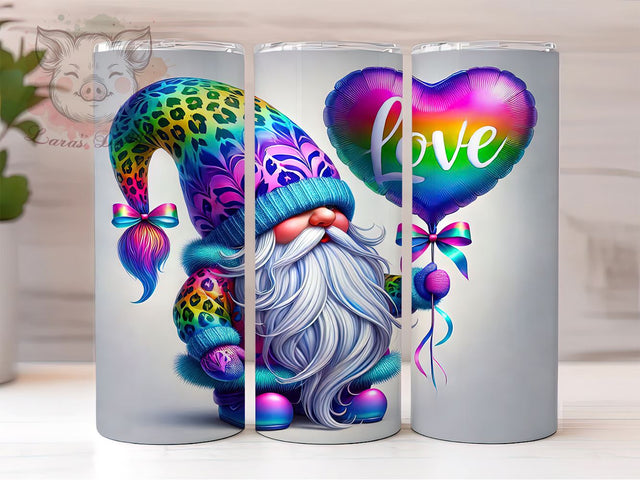 Cute Valentine Gnome Tumbler Wrap, Cute Gnome Design, 20oz Tumbler Wrap, Gnome Sublimation Art, Valentines Day Gift, Personalized Tumblers, Gnome Lover Gift Sublimation Lara' s Designs 