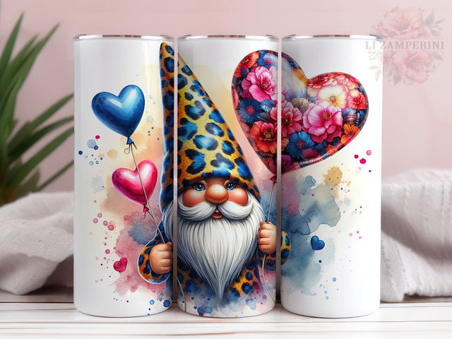 Cute Valentine Gnome Tumbler Wrap, Gnome Tumbler PNG, Straight & Tapered Tumbler Wrap, Instant Digital Download Sublimation Li Zamperini 