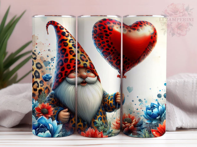 Cute Valentine Gnome Tumbler Wrap, Gnome Tumbler PNG, Straight & Tapered Tumbler Wrap, Instant Digital Download Sublimation Li Zamperini 